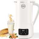 20oz Nut Milk Maker Machine - Multi-Functional Automatic Almond with 10 Blades, Plant-Based, Oat, Soy, and Dairy Free Beverages 12 Hours Timer/Auto-clean/Room Temp/Keep Warm/Boil, White