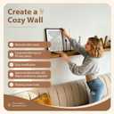 ROGMARS 72 Inches Long Walnut Floating Shelves with Led Light, 72 Inch set of 2