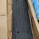 Pyle Car Vehicle Curbside Driveway Ramp - 4ft Heavy Duty Rubber Threshold Bridge Tracks Curb Ramps, 2 Pieces Set (for Car, Truck, Scooter, Bike, Motorcycle, Wheelchair Mobility), Black