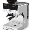 CASABREWS MARENZA Espresso Machine with Built-in Grinder and Steam Wand, PFAS-Free 20Bar Coffee Machine with LCD Display, Barista-Quality Cappuccino Latte Machine for Home Use