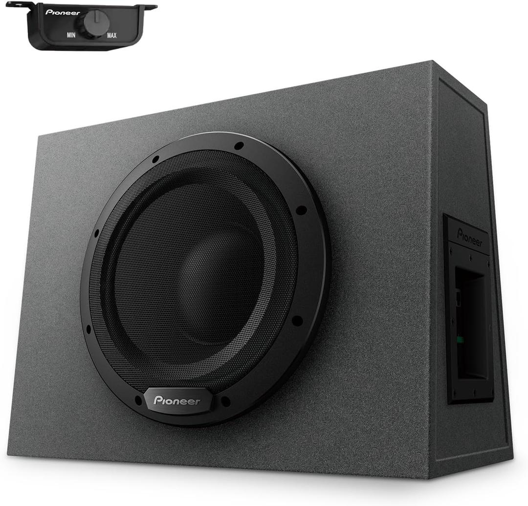 PIONEER TS-WX1010A 10 Sealed Active Subwoofer with Built in Amplifier, 1100 Watts Max Power Sub, Variable Bass Boost, Flexible Installation