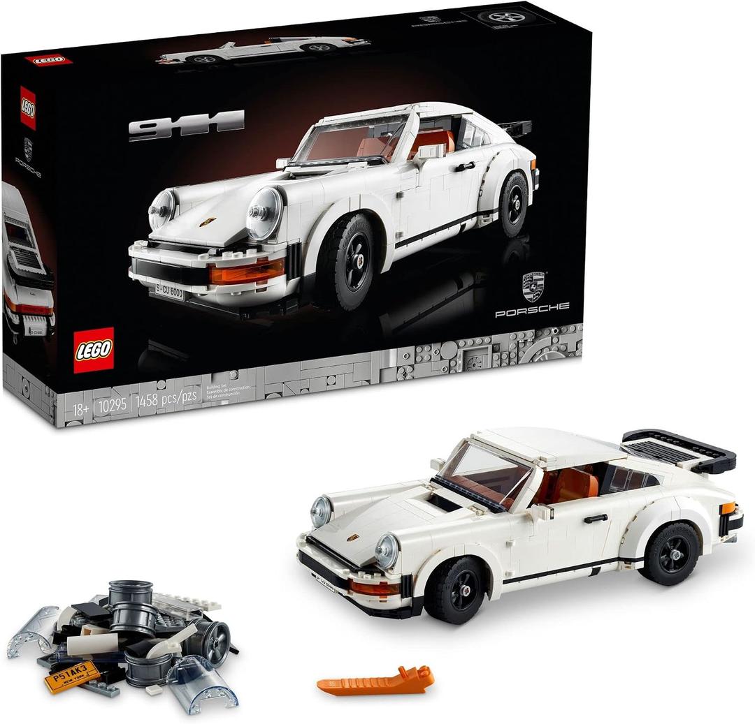 LEGO Icons Porsche 911 10295 Building Set, Collectible Turbo Targa, 2in1 Porsche Race Car Model Kit for Adults and Teens to Build, Gift Idea, Medium