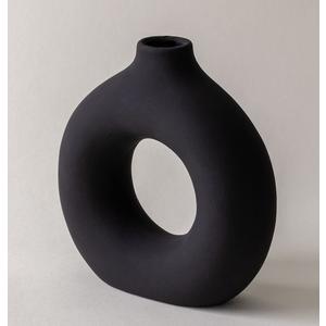 Small Black Vase, Cute Vase, Aesthetic Vase, Black Ceramic Vase, Small Vases for Centerpieces, Black Bedroom Décor, Black Vases for Decor, Bathroom Vase, 6" Tall