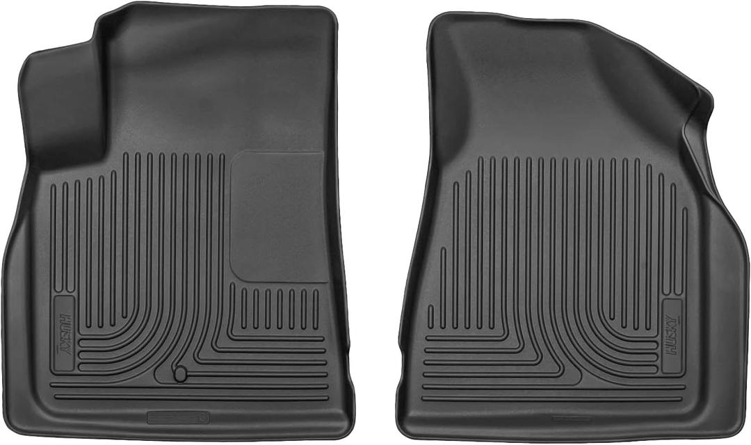 Husky Liners Weatherbeater Floor Mats | Fits 2008-2017 Buick Enclave; 2009-2017 Chevrolet Traverse; 2007-2017 GMC Acadia (2017 Ltd Only); 2007-2010 Saturn Outlook | Front Row, 2-Pc Black - 18211