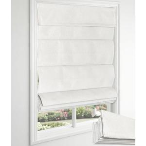 Blackout No Drill Roman Shades, 29" W x 64" H, Off White | Cordless Roman Shades for Indoor Windows, Thermal Insulated Room Darkening Fabric Blinds for Bedroom & Living Room
