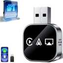 Wireless Carplay Mirror Link Adapter for Apple 3 in 1 Bluetooth Mirroring iOS Phone to Car Screen Adapter 2026 Wired to Wireless Portable USB Car Play Screen Connector for iPhone to Watch Movies