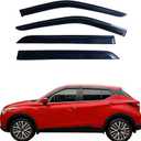 Window Visors Rain Guards for Nissan Kicks 2018-2024 | 4PCS Out-Channel Vent Visors | Smoke Tinted Wind Deflectors | Reduce Rain Noise, Improve Airflow | Easy No-Drill Install