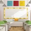 Ecally 65.6 ft Scalloped Bulletin Board Borders Classroom Shine Decorative Scalloped Bulletin Board Trim Borders Decorations for School Classroom Home Decor(Gold)