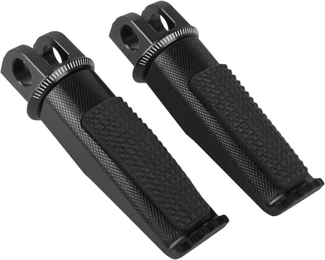 Motorcycle Footpegs Rear Passenger Foot Pegs Replacement for Yamaha YZF R25 R3 R15 MT03 MT25 MT07 MT09 MT10 XSR 700 900 T-MAX TMAX T MAX 530 500 FZ1 FZ6 Foot Rests Pedal (black)