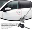 Ignition Switch Lock Cylinder, Left Driver Door Lock Cylinder, Trunk Lock Cylinder, Compatible with 2009-2014 Hyundai Sonata, 2011-2015 Hyundai Sonata Hybrid Replace OE 81970-3SA00 81250-3SA00