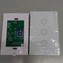 MOES WiFi Smart Wall Touch Light Switch Glass Panel Wireless Remote Control by Mobile APP Anywhere Compatible with Alexa,Timing Function No Hub Required (Wall Switch 3 Gang)