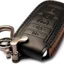 for Ford Key Fob Cover Leather Key Shell for Ford F150 Bronco Explorer Expedition Maverick Mustang Accessories