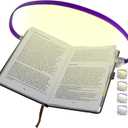 ROOKIELEDS Rechargeable Book Light for Reading, 12 LED Eye-Care Reading Light, 4 Color Temperatures, Stepless Dimming, No Flicker, Evenly Distributed Lighting for Books, Perfect for Reader (Purple)