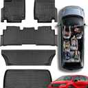 Car Floor Mats for Honda Odyssey: 2018-2026 Cargo Liner, Mini Passenger Van Accessories, All Weather 1st 2nd 3rd Row Rubber Floor Trunk Carpet for Odyssey 2018 2019 2020 2021 2022 2023 2024 2025 2026