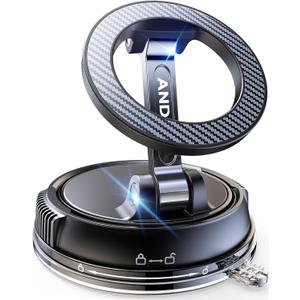 ANDERY Car Phone Holder for Magsafe [78+LBS Strongest Suction & 2400gf Strongest Magnetic] 360° Adjustable Car Phone Mount, Phone Holders for Your Car for iPhone 17-12 Pro Max Air Plus (Carbon Fiber)