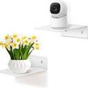 eZAKKA Floating Shelves for Wall, Mini Wall Shelf, 6" Display Shelves for Storage for Home Decor, Bedroom, Kitchen, Living Room, Bathroom, 2 Pack, White (4.8*6.1in)