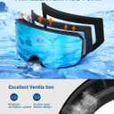 2Pack Ski Goggles for Men Women Snow Goggles Anti fog Snowboard Goggles with 100% UV Protection