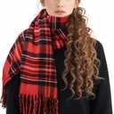 Scarf for Women, Women's Fall Winter Scarfs, Cashmere Feel Blanket Scarf, Classical Scottish Checked Long Shawl Wraps