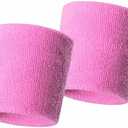 HANERDUN Wrist Sweatbands Thick Terry Cloth Wristbands for Men and Women Athletic Sweat Bands for Sports Tennis Gym Basketball