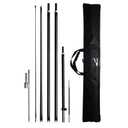 Feather Flag Pole Kit 17Ft Tall, Swooper Flag Hardware Fits 14Ft-15Ft Feather Flags, Advertising Flag Pole Kit for Outdoor Businesses Grand Opening Open House Car Dealership