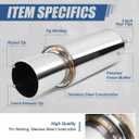 Auto Dynasty 2" Straight-Through Muffler with Double Walled Round Tip