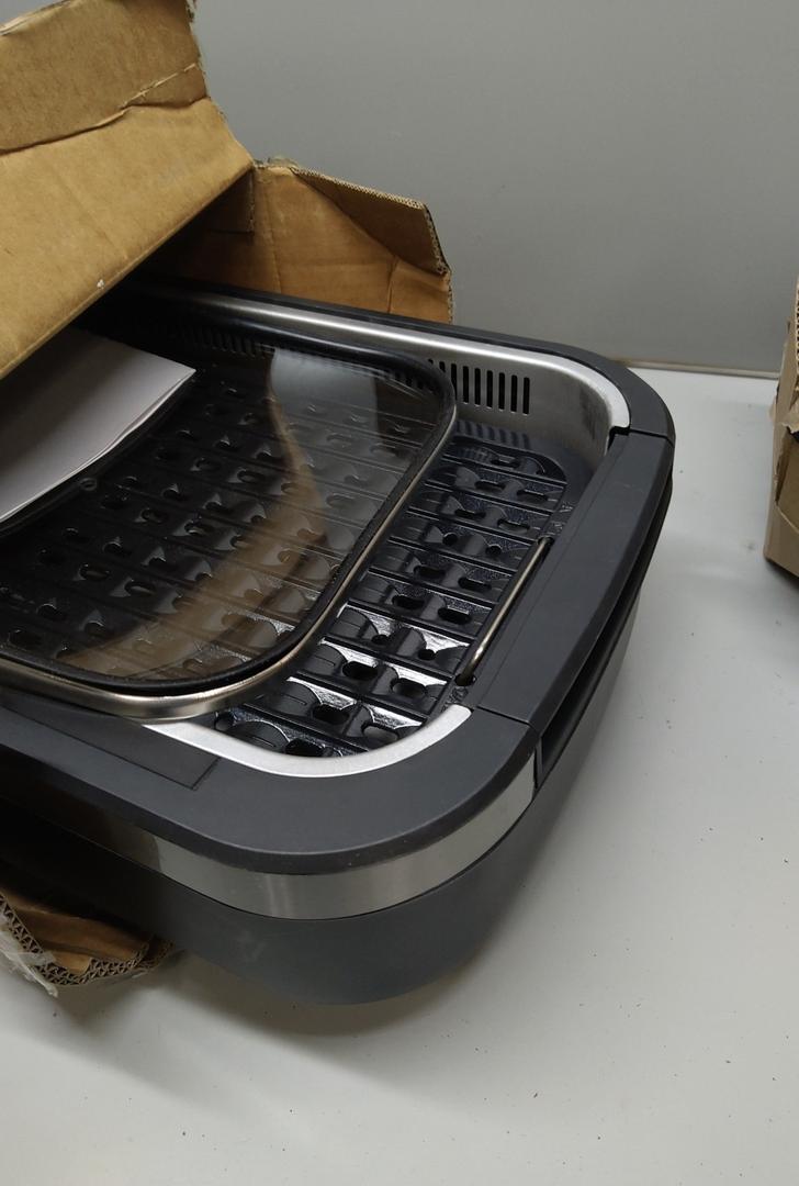 Electric Grill, with Glass Lid, Adjustable Thermostat, Electric Multi-Pan, BBQ Barbecue, Electric Grill Bottle