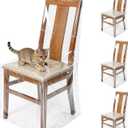 Zipcase 4 Packs Clear All Cover in Plastic Dinning Chair Covers - Heavy-Duty PVC Chair Protectors, 22" D x 19" W x 19.5" H x 40" H, Keep Your Dinning Chair Away from Water Dust Paws and Claws