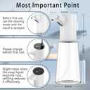 Automatic Soap Dispenser Touchless, Rechargeable 15oz/400ML Large Capacity Four-Level Adjustable Dispenser Volume Suitable for Bathroom and Kitchen (White)