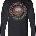 Harley-Davidson Men's Halo Willie G Skull Crew-Neck Long Sleeve Shirt - Black