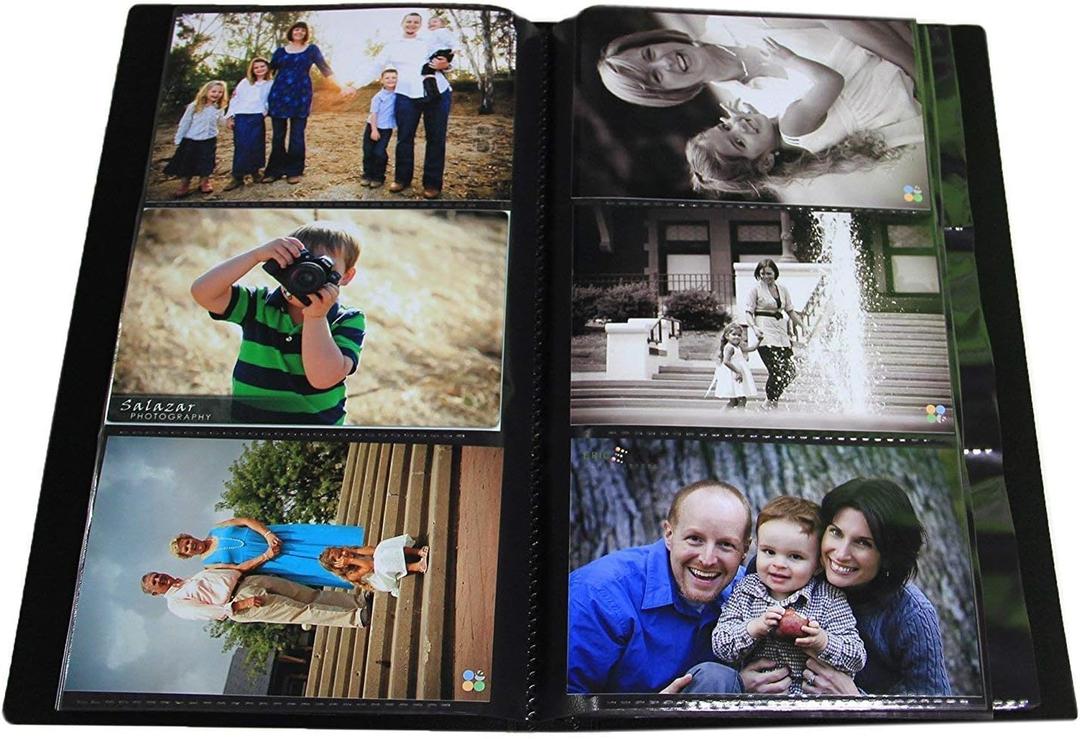 Portfolio Photo Album Holds 144 Pictures - 4x6 Inch/Space Saver Album with Protective Poly Case