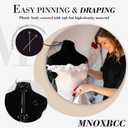 Dress Forms for Sewing, Black Female Mannequin Adjustable Size 6-14, Pin able Model Body with 13 Dials & 360 Degree Hem Guide, Up to 75" Height Adjustable for Clothing Display
