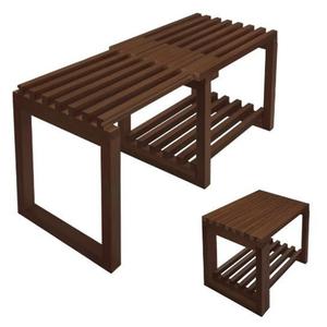 LMontex Bathroom Bench Adjustable Length 29 Inches Shower Benches for Inside Shower Bathroom Bench Seat Wood Bathroom Bench Bathroom Bench with Storage for Adults Seniors Elderly Walnut Color