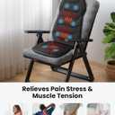 COMFIER Back Massager with Heat, Vibration Massage Seat Cushion with 8 Massage Nodes & 5 Modes, Adjustable Chair Massager Pad for Home Office, Heated Chair Pad, Mothers Day Gifts for Mom
