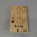 Foldable Cribbage Board Game Set - Travel Cribbage Board Includes Wooden Board with Storage, Metal Pegs, Deck of Cards, Instructions for 2-4 Players