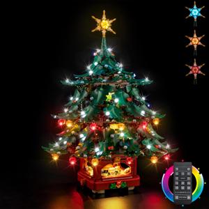 Nitemode LED Light Kit Compatible with Lego Family Christmas Tree 41843, Upgraded Remote Control Multi-Light Effect Sequence Design Lighting Accessories(No Model)