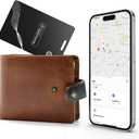 Wallet Tracker Card, Rechargeable Finder, Works With Apple Find My (iOS Only), Thin GPS Item Locator for Wallets, Luggage and More, IP68 Waterproof (Black)