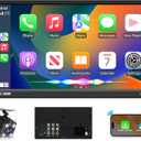 Double Din Wireless CarPlay Stereo: 7 Inch Wireless Android Auto Car Radio with 2 Subwoofer Outputs - IPS Touchscreen GPS Navigation Bluetooth HD Backup Camera Type-C Fast Charge