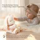 Baptism Gifts for Girl, Catholic Christening, Baby Dedication & Baptismal Gift Set for Baby Girls & Kids, with 9" Musical Praying Bunny Plush Toy & Everybunnies' Blessing Book in Keepsake Box