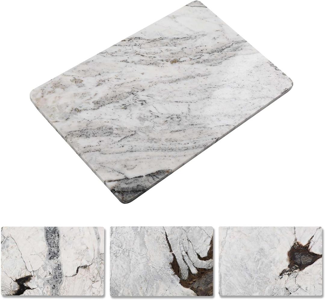 Marble Cutting Board for Kitchen, 128 Inch Stone Pastry Board | Marble Slab for Home Decor, Cheese Board, Bread Board