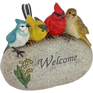 Design Toscano Birdy Welcome Garden Stone Statue: Medium