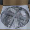 13.7" Dimmable Crystal Chandeliers 3-Tiers Flush Mount Ceiling Lamp Modern Round Ceiling Light Fixture with Remote Controller for Bedroom Dining Room