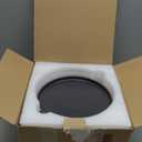 LERATIO Dinner Plates,Ceramic Dinner Plates Set of 6,10.75 inch Large ceramic plates,Modern Shape Dinnerware Dishes Set for Kitchen, Microwave & Dishwasher & Oven Safe-Coffee Rim (Roasted Sesame-Brown Rim)