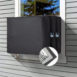 Window Air Conditioner Insulation Cover, Outdoor Dust-Proof and Waterproof, 3 Layers, 21.1"L  15"H  16"D for Outside Unit - Black