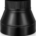 Moxweyeni 8" to 6" Stove Pipe Reducer Black Matte Pipe Reducer Black Duct Adapter for Connecting Stove Flu to Chimney for Proper Ventilation for Chimney Conversion