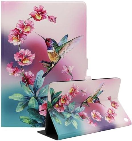 Viclowlpfe Amazon Kindle Fire HD 8 and Fire HD 8 Plus Tablet Case (12th/10th Generation, 2024/2022/2020), Slim Fit Lightweight Leather Smart Tablet Case with Auto Wake/Sleep, Bird
