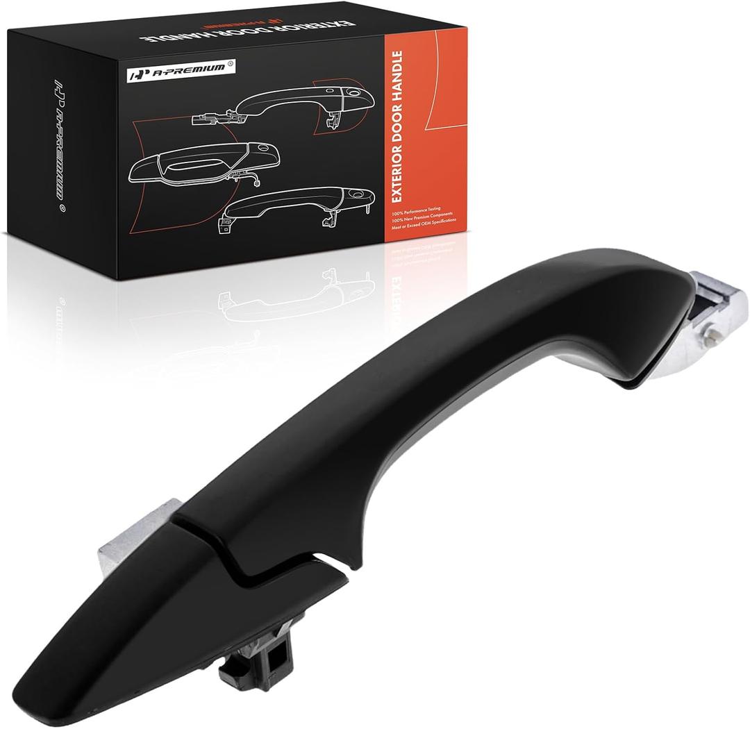 A-Premium Front Right Passenger Side Exterior Door Handle Compatible with Honda CR-V CRV 2007 2008 2009 2010 2011, Primed Black, Replace# 72140-TY4-A41ZD, 72140-SWA-A01