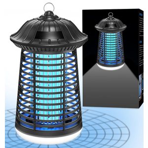 Bug Zapper Outdoor Indoor, 4200V Electric Mosquito Zapper Outdoor with LED Light, Electric Fly Zapper, Fly Traps, ABS Plastic, Plug in Mosquito Killer for Patio, Yard, Garden, Home