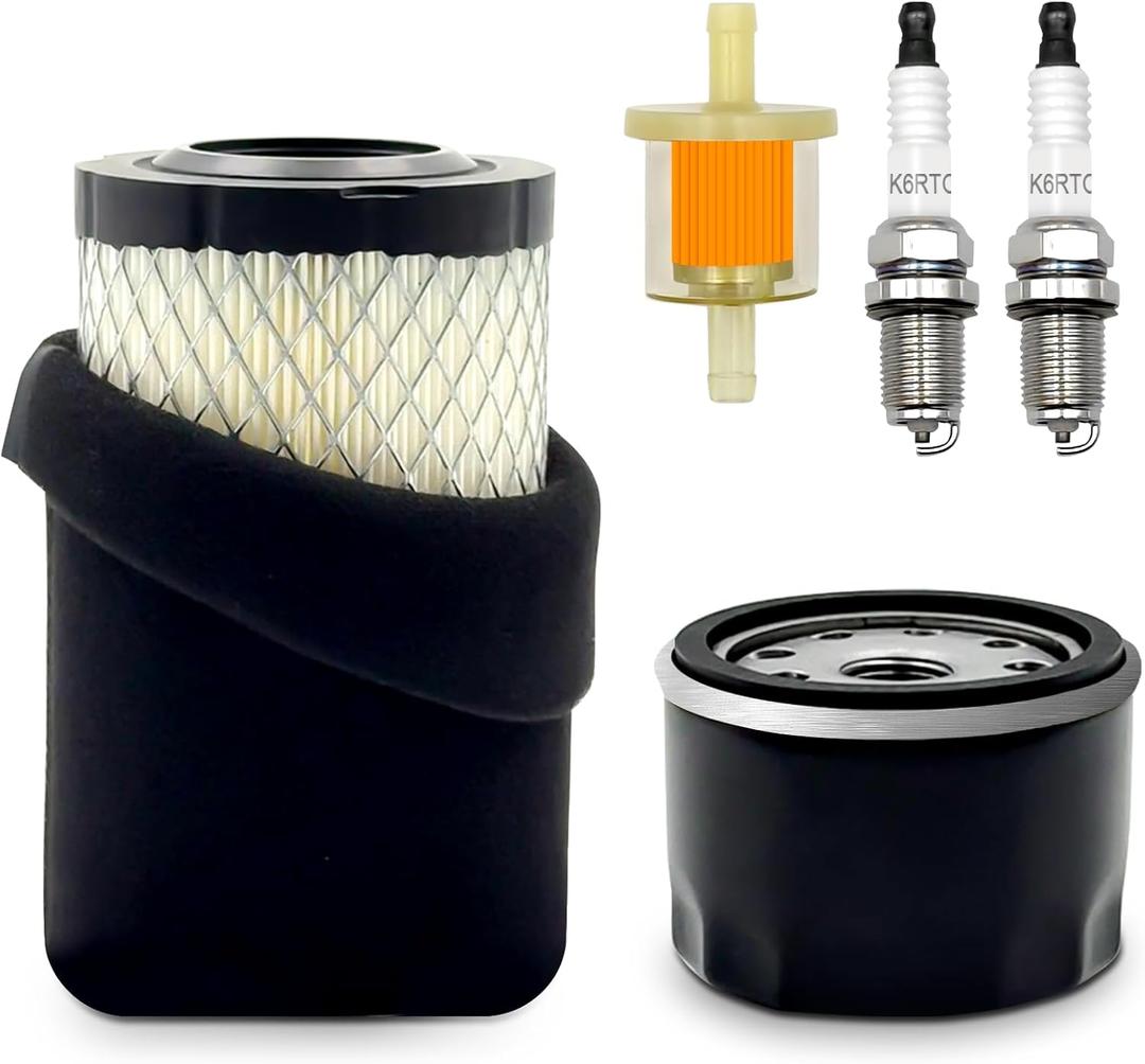 MIU14395 D140 Maintenance Kit for John Deere D100 D105 D125 D130 D110 E140 E130 E100 E120 Lawn Tractor, Compatible with Briggs and Stratton 591334 492932 796031 Air Filter