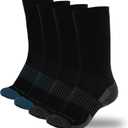 Copper Fit Unisex Crew Length Sport Socks, 2 Pair (Small-Medium, Black)