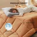 Bedsure Comforter Duvet Insert - Quilted Comforters King Size, All Season Duvet, GentleSoft Down Alternative Bedding Blanket, with 8 Tabs, Gifts for Women/Men, Burnt Orange, King 90 x 102 Inches